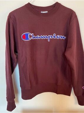 Champion Reverse Weave Crewneck Sweatshirt Burgundy